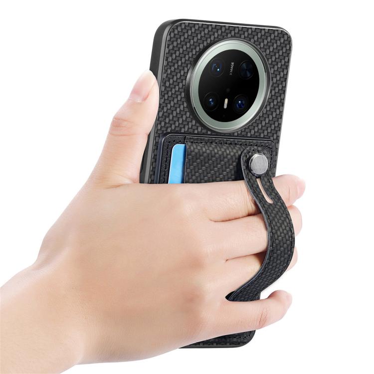 For Huawei Mate 70 Wristband Kickstand Card Wallet Back Cover Phone Case with Tool Knife