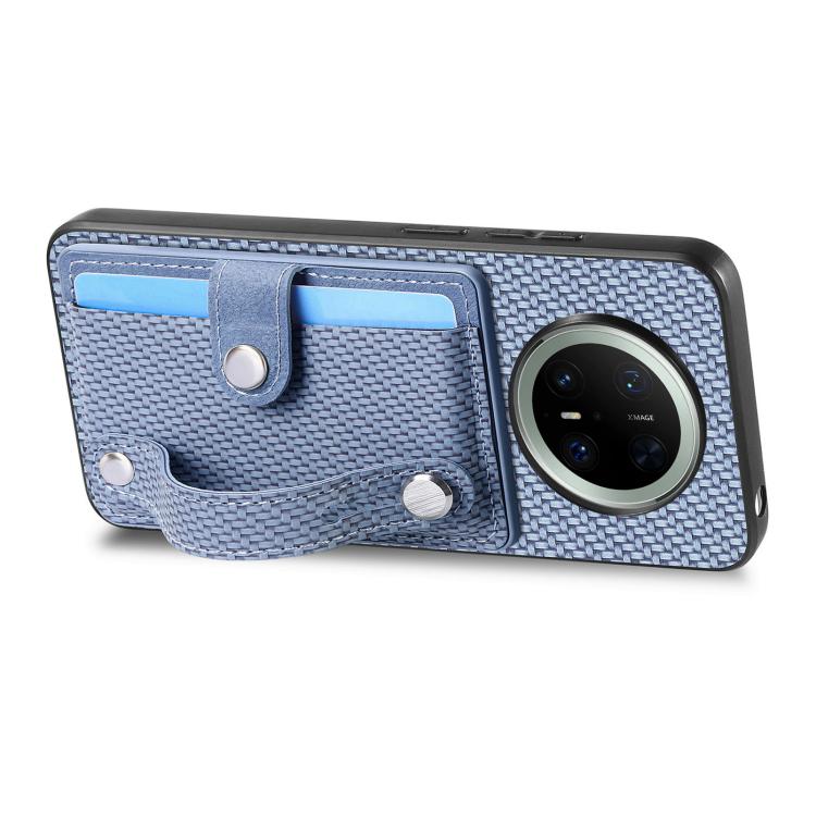 For Huawei Mate 70 Pro Wristband Kickstand Card Wallet Back Cover Phone Case with Tool Knife