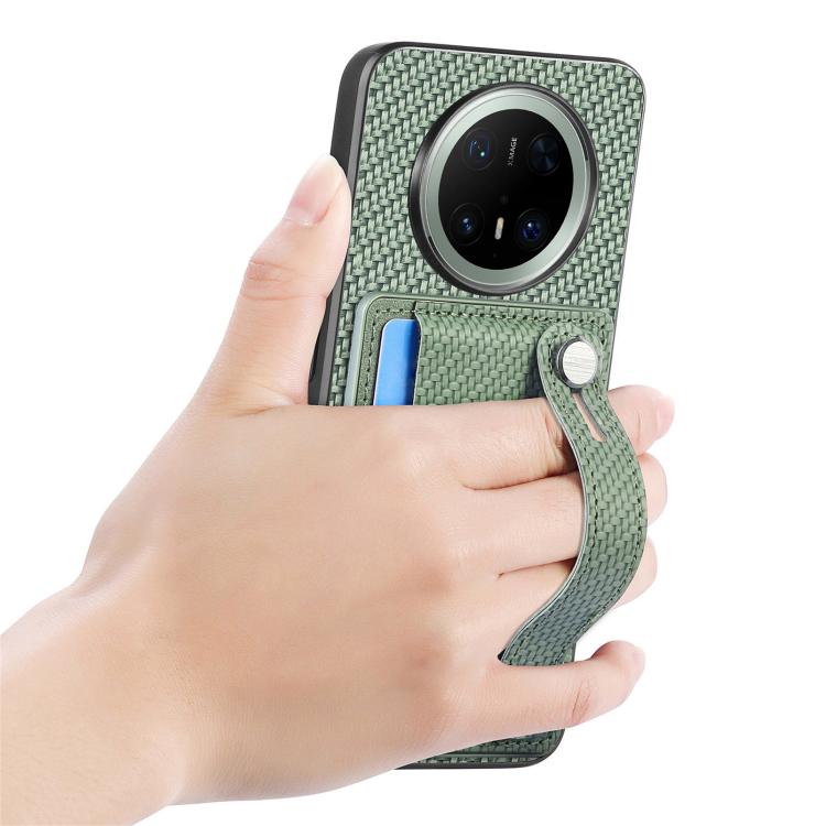For Huawei Mate 70 Pro Wristband Kickstand Card Wallet Back Cover Phone Case with Tool Knife