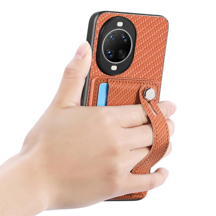 For Huawei nova 14 Wristband Kickstand Card Wallet Back Cover Phone Case with Tool Knife