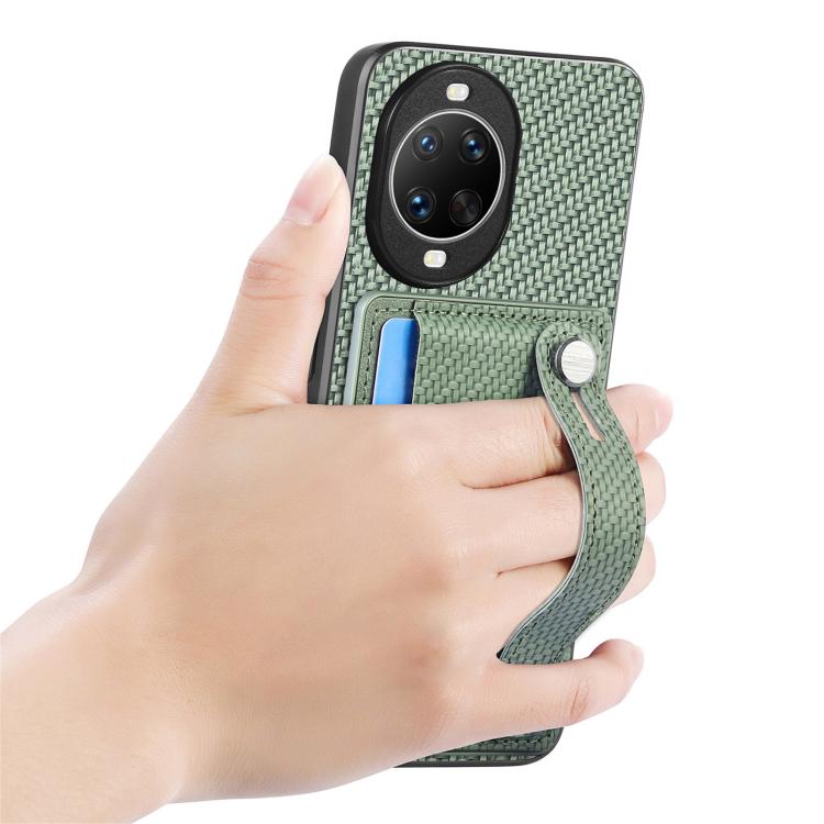 For Huawei nova 14 Wristband Kickstand Card Wallet Back Cover Phone Case with Tool Knife