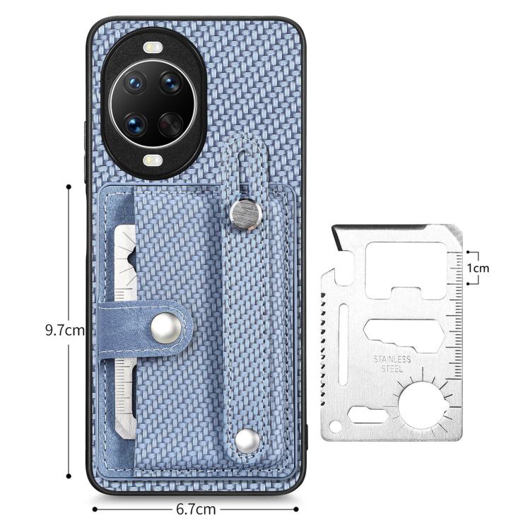 For Huawei nova 14 Ultra Wristband Kickstand Card Wallet Back Cover Phone Case with Tool Knife