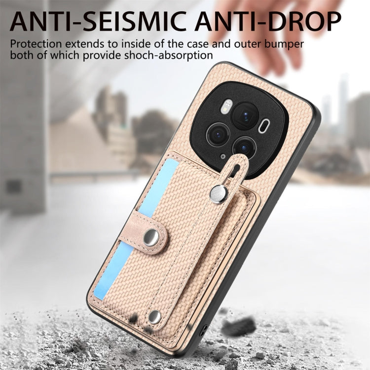 For Honor Magic6 Pro 5G Wristband Kickstand Card Wallet Back Cover Phone Case with Tool Knife
