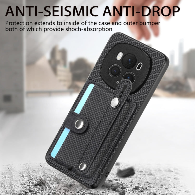 For Honor Magic 6 5G Wristband Kickstand Card Wallet Back Cover Phone Case with Tool Knife