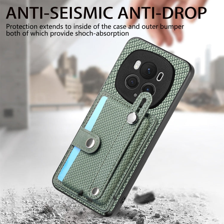 For Honor Magic 6 5G Wristband Kickstand Card Wallet Back Cover Phone Case with Tool Knife