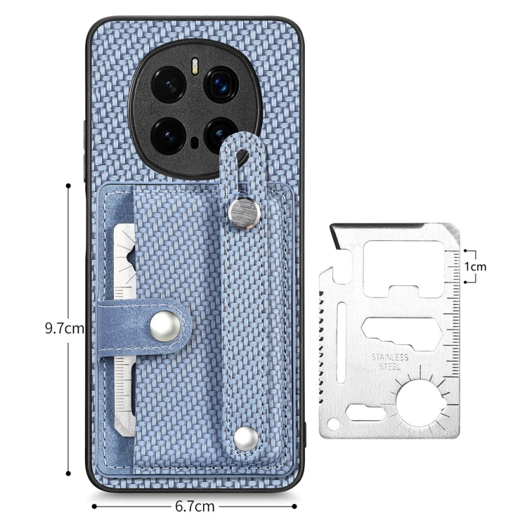 For Honor Magic7 Pro Wristband Kickstand Card Wallet Back Cover Phone Case with Tool Knife