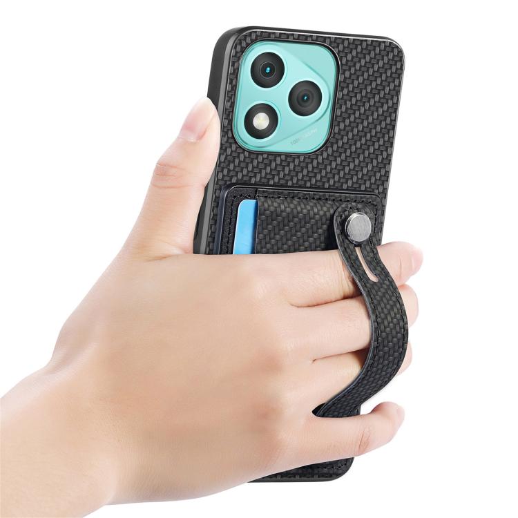 For Honor 400 Lite Global Wristband Kickstand Card Wallet Back Cover Phone Case with Tool Knife