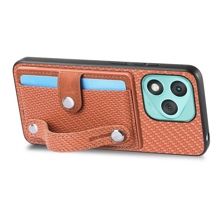 For Honor 400 Lite Global Wristband Kickstand Card Wallet Back Cover Phone Case with Tool Knife