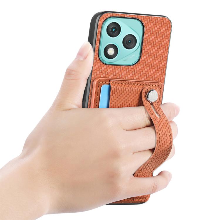 For Honor 400 Lite Global Wristband Kickstand Card Wallet Back Cover Phone Case with Tool Knife