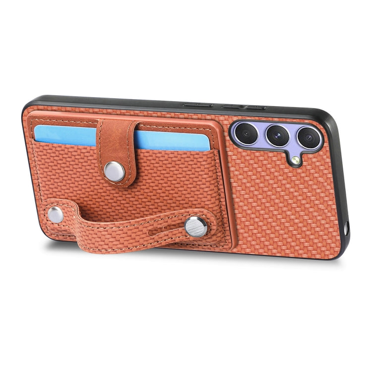 For Samsung Galaxy S25 5G Wristband Kickstand Wallet Back Phone Case with Tool Knife