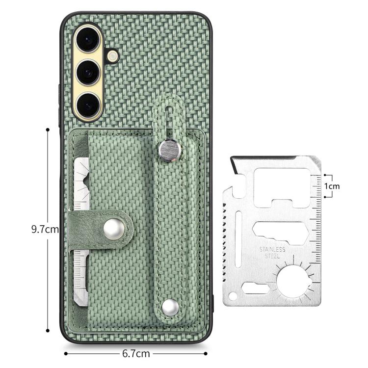 For Samsung Galaxy A36 Wristband Kickstand Wallet Back Phone Case with Tool Knife