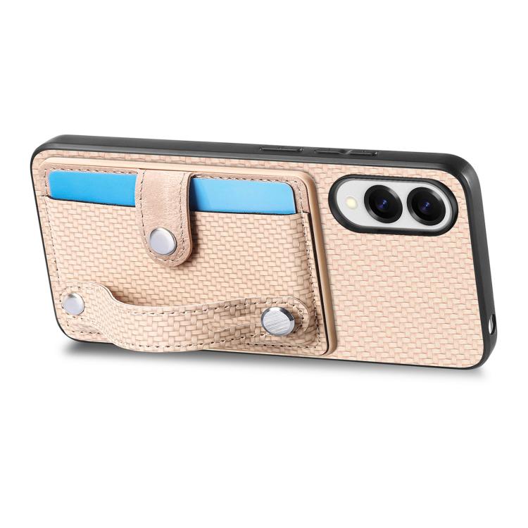 For Samsung Galaxy S25 Edge 5G Wristband Kickstand Wallet Back Phone Case with Tool Knife