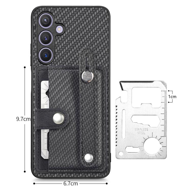 For Samsung Galaxy A37 5G Wristband Kickstand Wallet Back Phone Case with Tool Knife