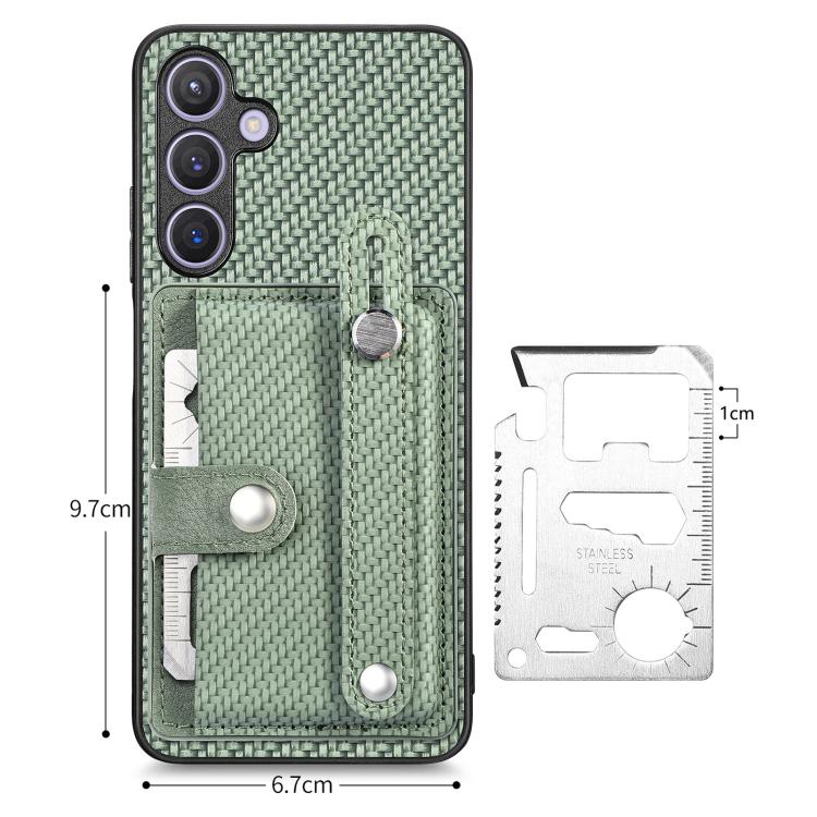 For Samsung Galaxy A37 5G Wristband Kickstand Wallet Back Phone Case with Tool Knife