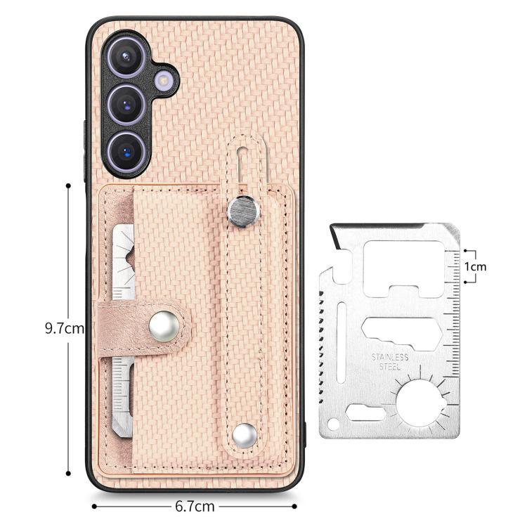 For Samsung Galaxy A57 5G Wristband Kickstand Wallet Back Phone Case with Tool Knife