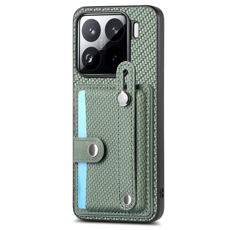 For Xiaomi 15 Wristband Kickstand Card Wallet Back Phone Case with Tool Knife