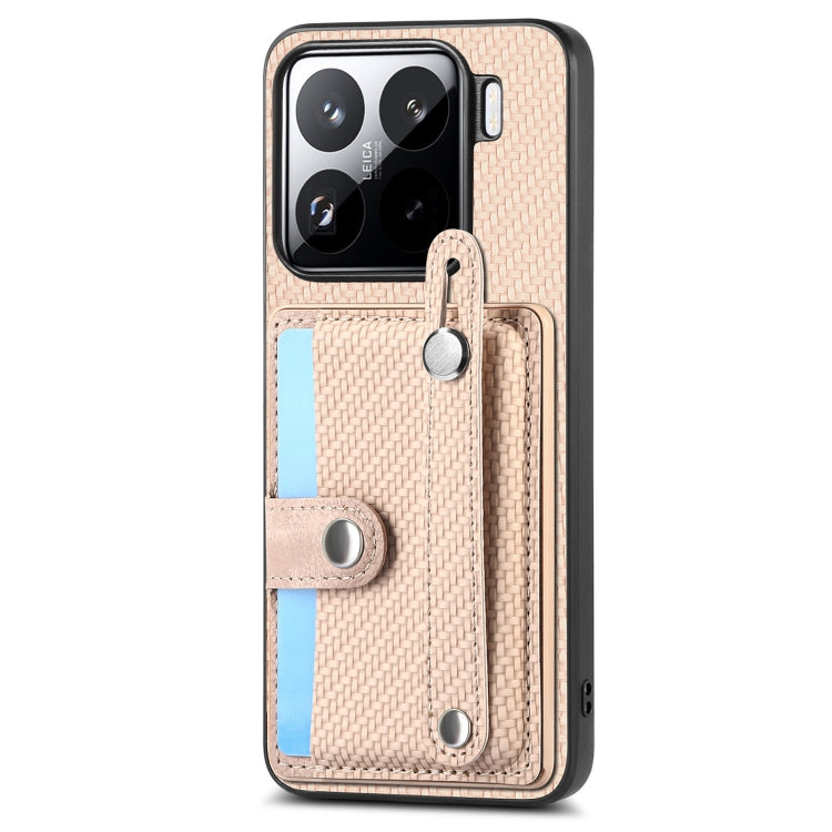 For Xiaomi 15 Wristband Kickstand Card Wallet Back Phone Case with Tool Knife