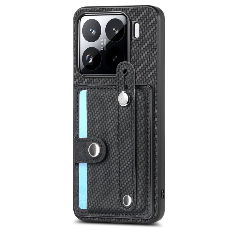 For Xiaomi 15 Pro Wristband Kickstand Card Wallet Back Phone Case with Tool Knife