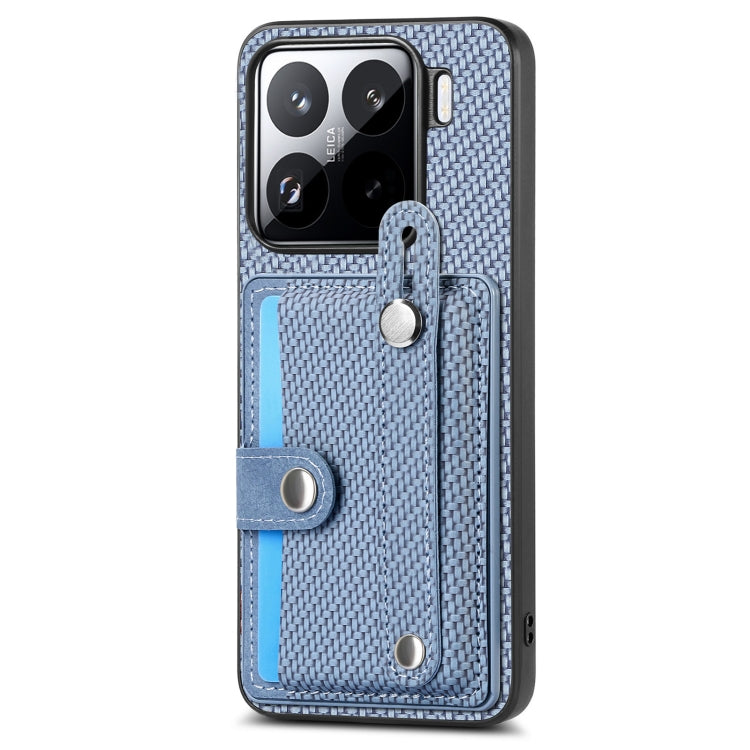 For Xiaomi 15 Pro Wristband Kickstand Card Wallet Back Phone Case with Tool Knife