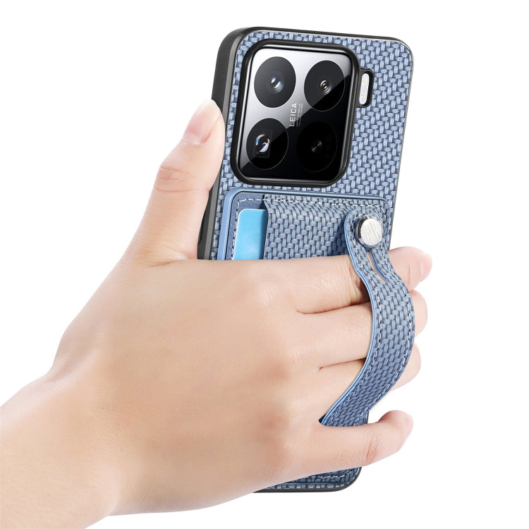 For Xiaomi 15 Pro Wristband Kickstand Card Wallet Back Phone Case with Tool Knife