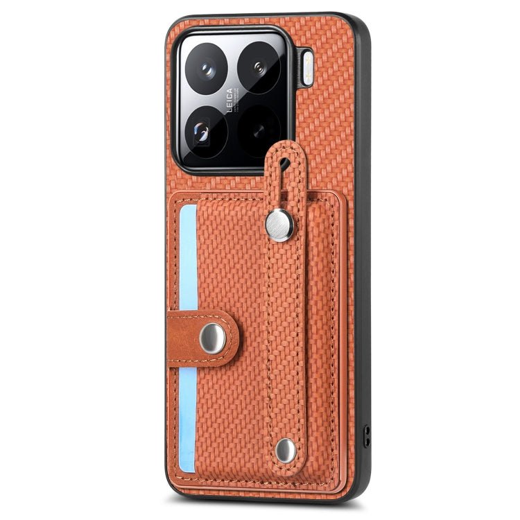 For Xiaomi 15 Pro Wristband Kickstand Card Wallet Back Phone Case with Tool Knife