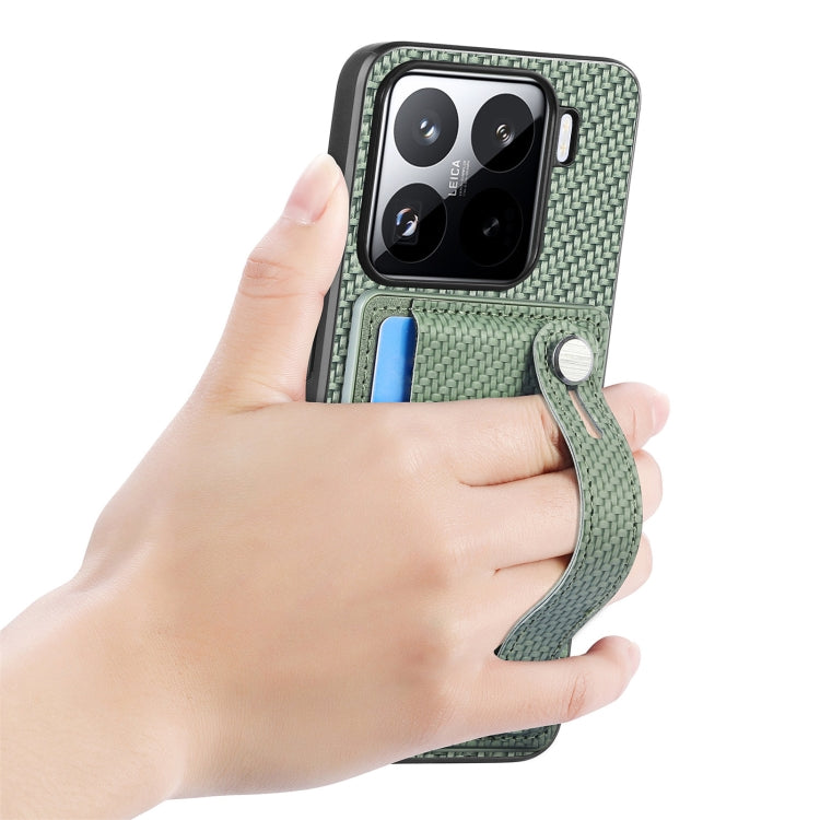 For Xiaomi 15 Pro Wristband Kickstand Card Wallet Back Phone Case with Tool Knife