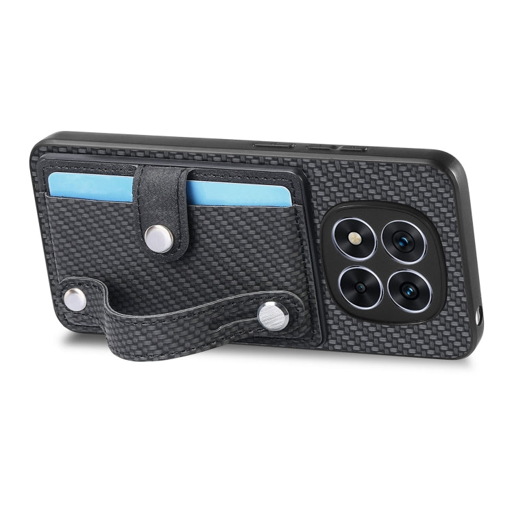For Redmi Note 14 5G Wristband Kickstand Card Wallet Back Phone Case with Tool Knife