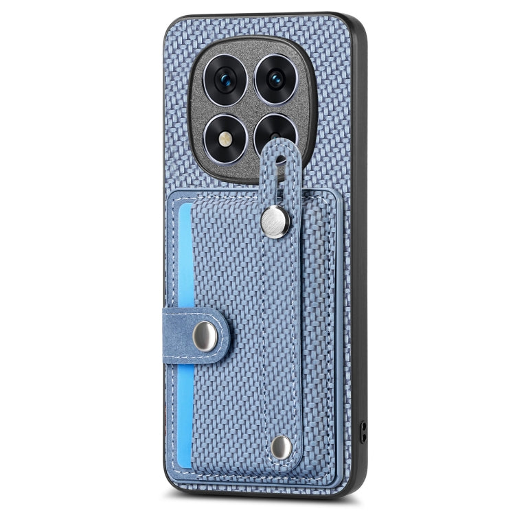 For Redmi Note 14 5G Wristband Kickstand Card Wallet Back Phone Case with Tool Knife