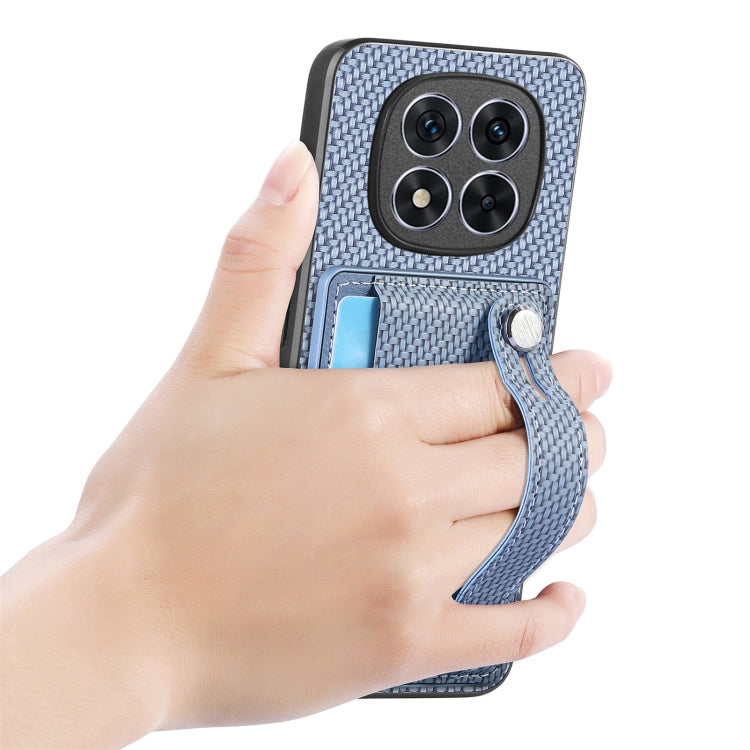 For Redmi Note 14 5G Wristband Kickstand Card Wallet Back Phone Case with Tool Knife