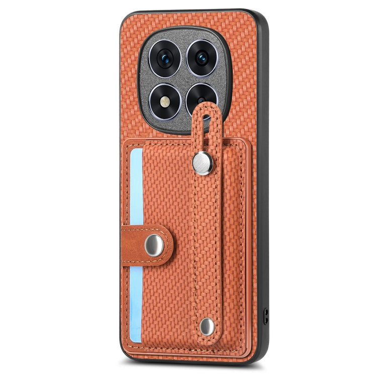 For Redmi Note 14 5G Wristband Kickstand Card Wallet Back Phone Case with Tool Knife