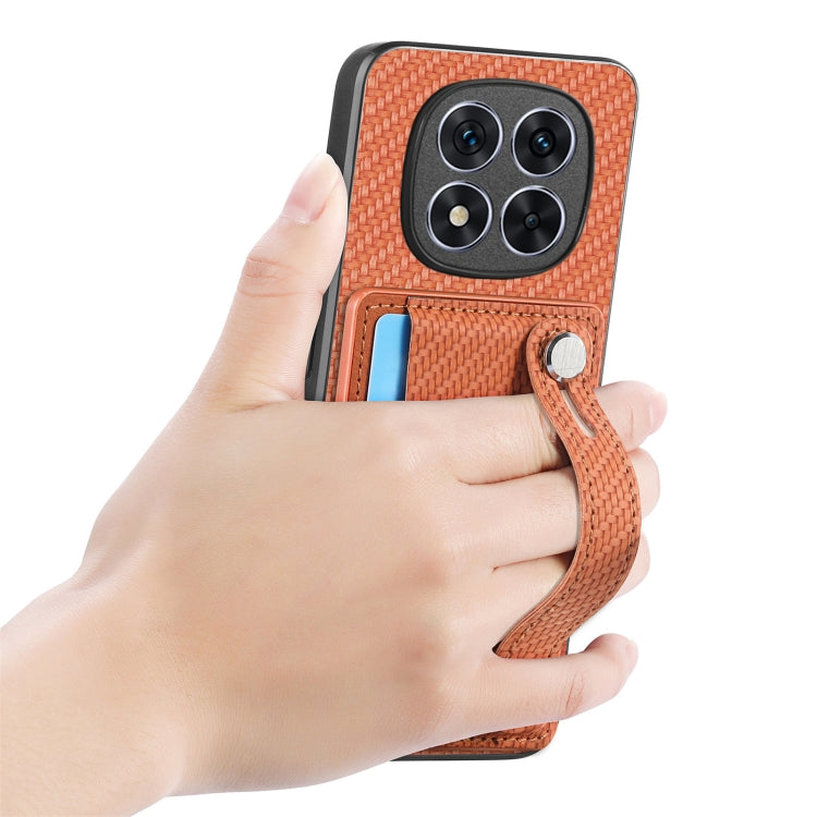 For Redmi Note 14 5G Wristband Kickstand Card Wallet Back Phone Case with Tool Knife