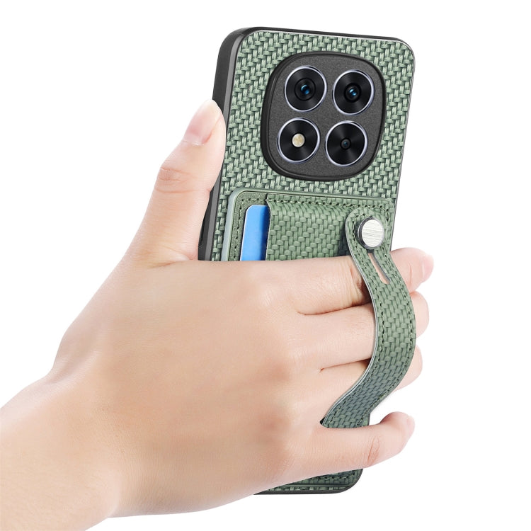 For Redmi Note 14 5G Wristband Kickstand Card Wallet Back Phone Case with Tool Knife