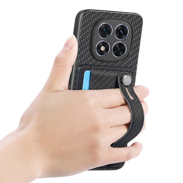 For Redmi Note 14 Pro 5G Wristband Kickstand Card Wallet Back Phone Case with Tool Knife