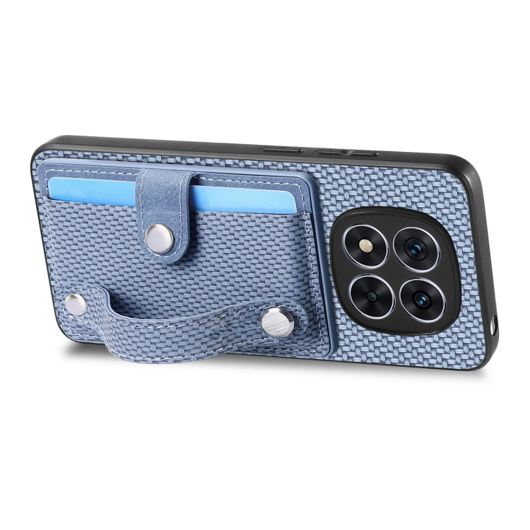 For Redmi Note 14 Pro 5G Wristband Kickstand Card Wallet Back Phone Case with Tool Knife
