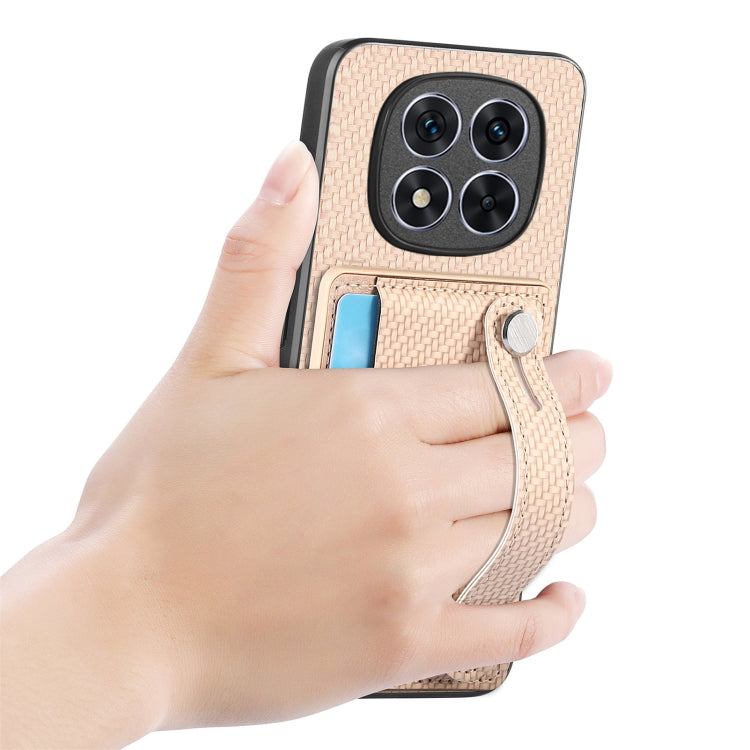 For Redmi Note 14 Pro 5G Wristband Kickstand Card Wallet Back Phone Case with Tool Knife