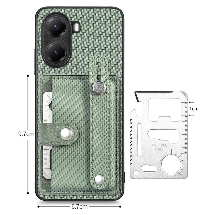 For Redmi Turbo 4 Wristband Kickstand Card Wallet Back Phone Case with Tool Knife