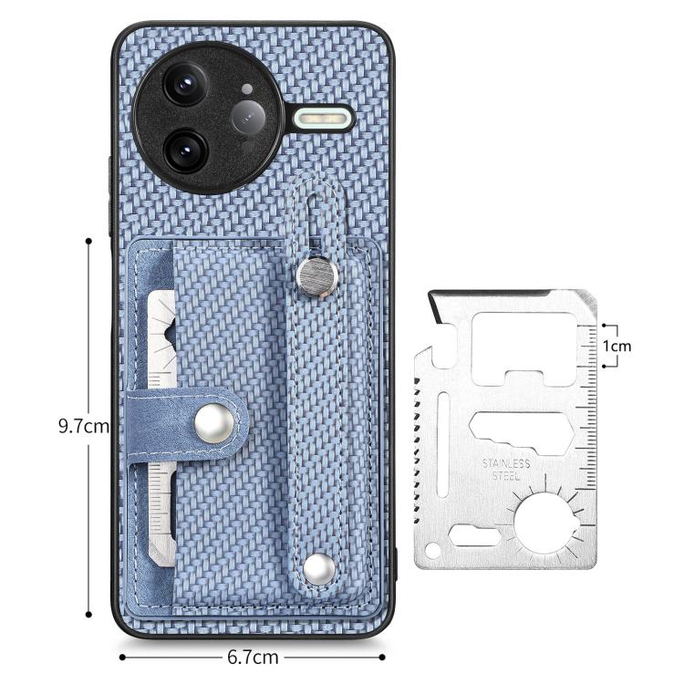 For Redmi K80 Pro / Poco F7 Ultra Wristband Kickstand Card Wallet Back Phone Case with Tool Knife