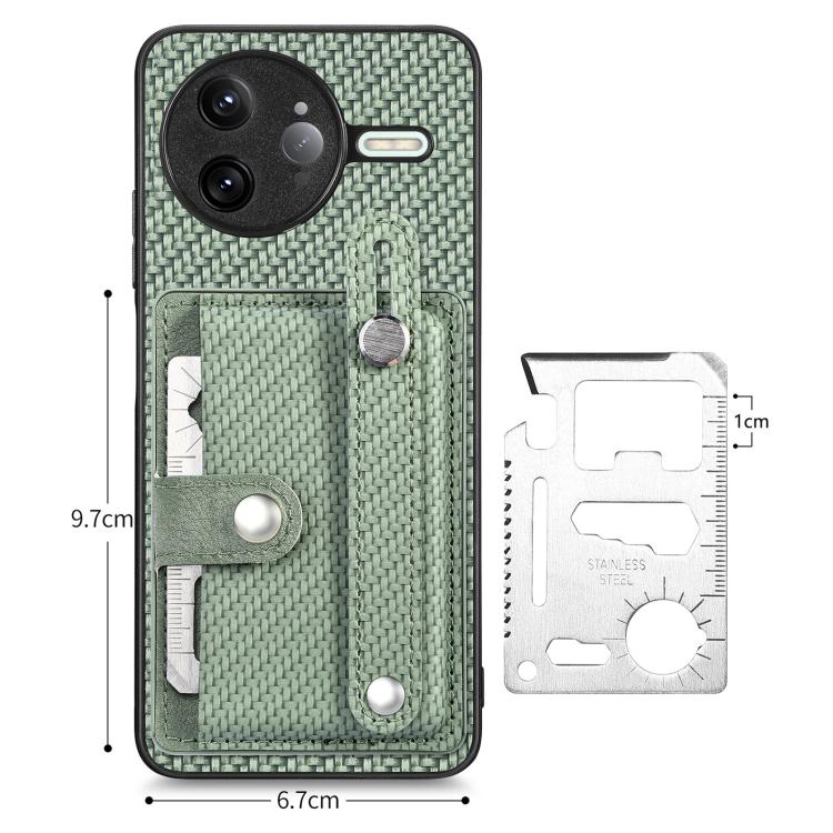 For Redmi K80 Pro / Poco F7 Ultra Wristband Kickstand Card Wallet Back Phone Case with Tool Knife