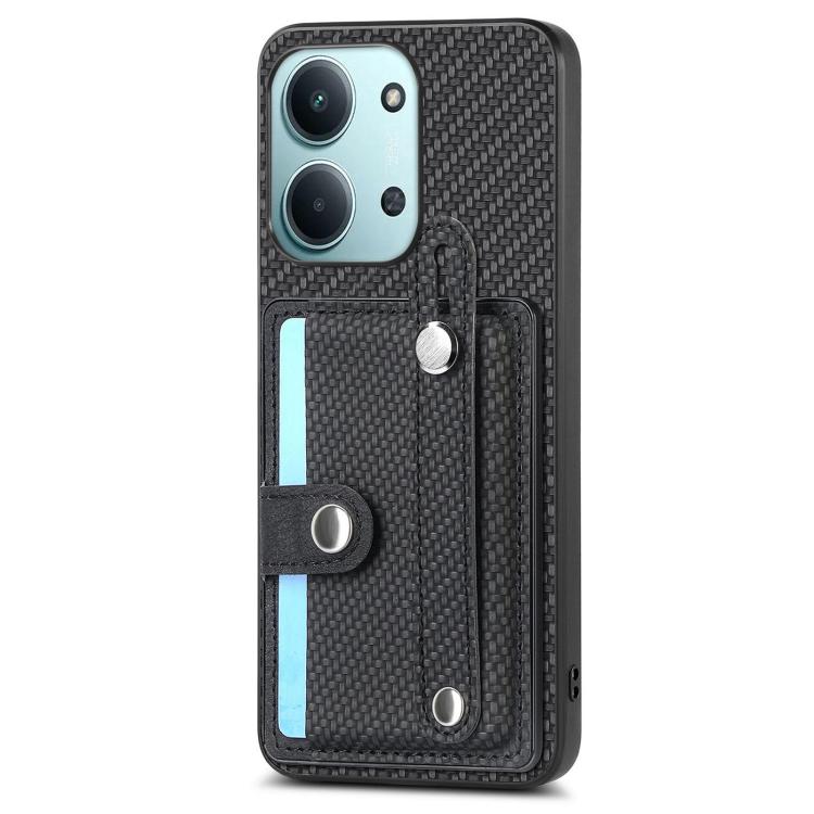 For Redmi 15C 5G / 4G Global 171mm Wristband Kickstand Card Wallet Back Phone Case with Tool Knife