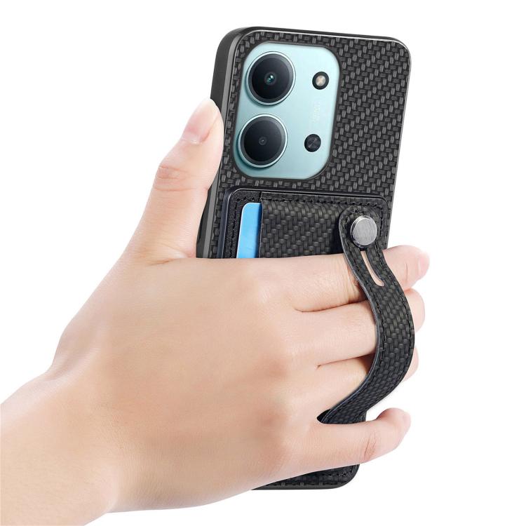 For Redmi 15C 5G / 4G Global 171mm Wristband Kickstand Card Wallet Back Phone Case with Tool Knife