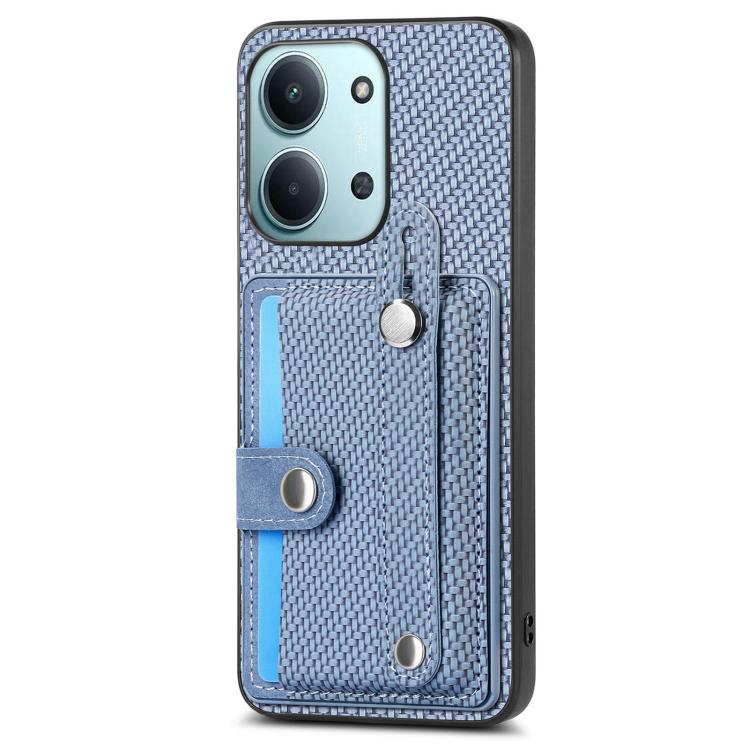 For Redmi 15C 5G / 4G Global 171mm Wristband Kickstand Card Wallet Back Phone Case with Tool Knife