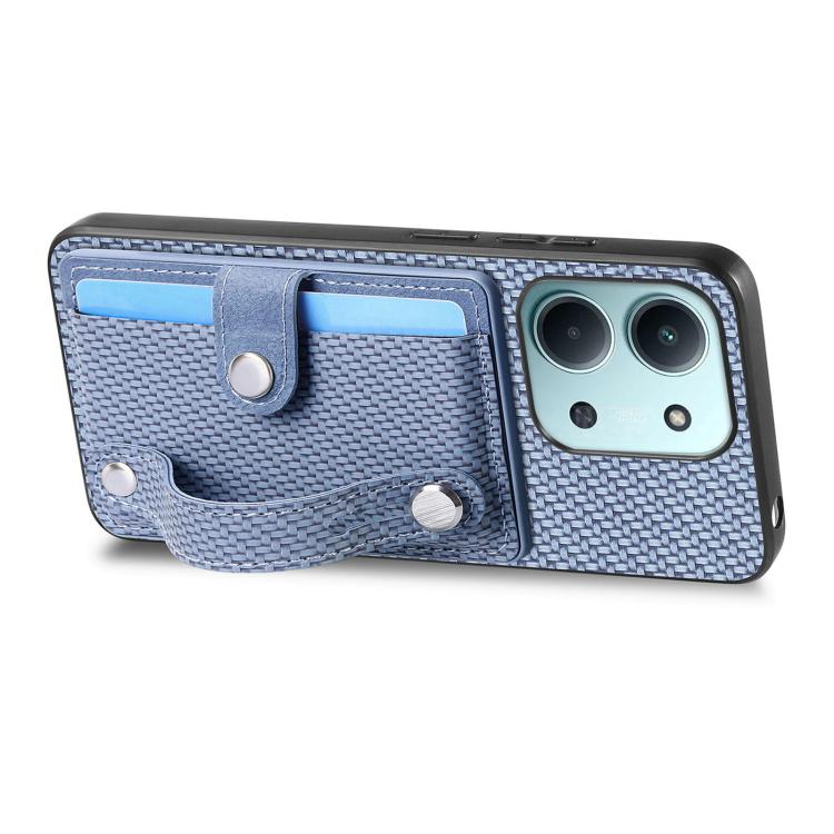 For Redmi 15C 5G / 4G Global 171mm Wristband Kickstand Card Wallet Back Phone Case with Tool Knife