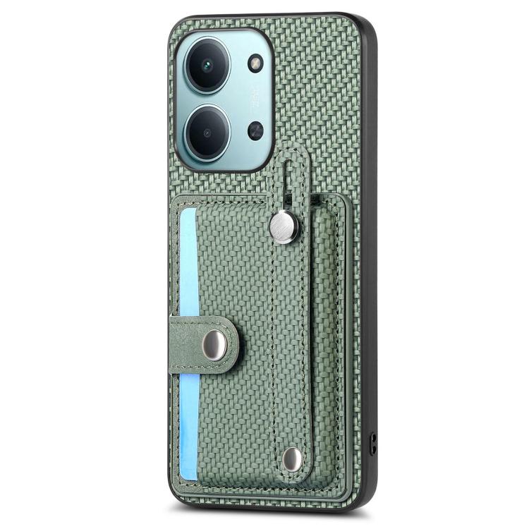 For Redmi 15C 5G / 4G Global 171mm Wristband Kickstand Card Wallet Back Phone Case with Tool Knife