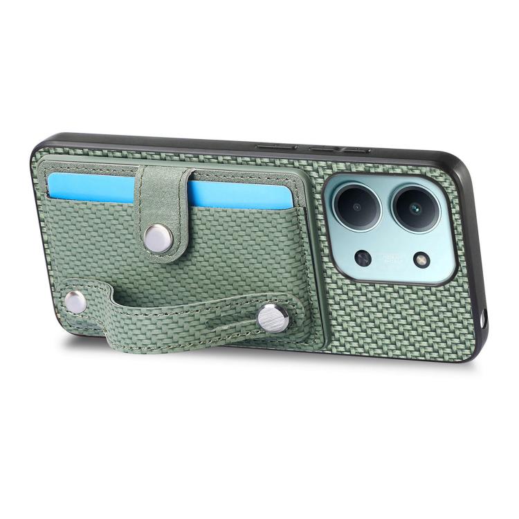 For Redmi 15C 5G / 4G Global 171mm Wristband Kickstand Card Wallet Back Phone Case with Tool Knife