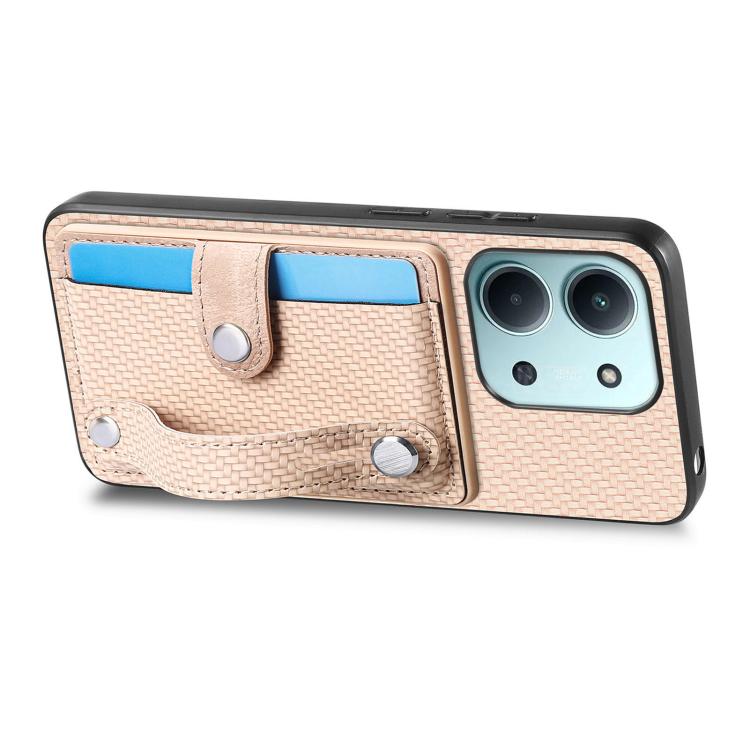 For Redmi 15C 5G / 4G Global 171mm Wristband Kickstand Card Wallet Back Phone Case with Tool Knife