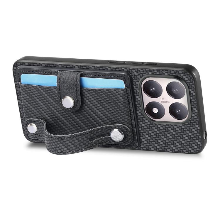 For Xiaomi 15T Wristband Kickstand Card Wallet Back Phone Case with Tool Knife
