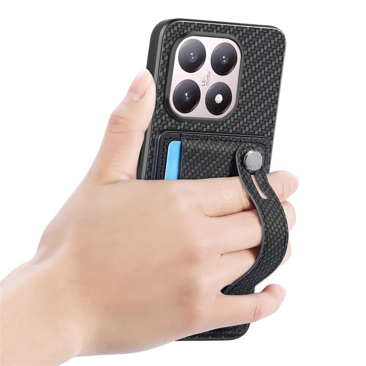 For Xiaomi 15T Wristband Kickstand Card Wallet Back Phone Case with Tool Knife