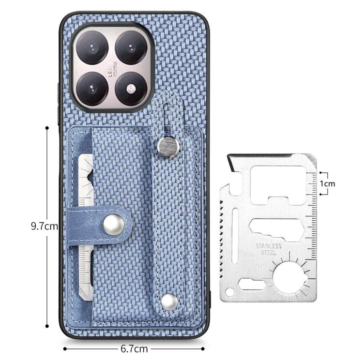 For Xiaomi 15T Wristband Kickstand Card Wallet Back Phone Case with Tool Knife