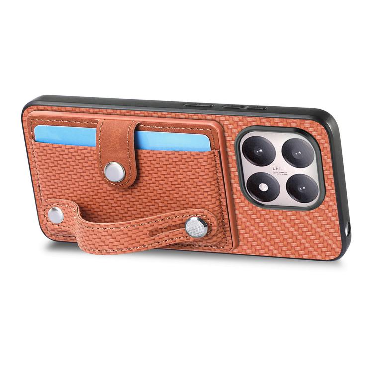 For Xiaomi 15T Wristband Kickstand Card Wallet Back Phone Case with Tool Knife