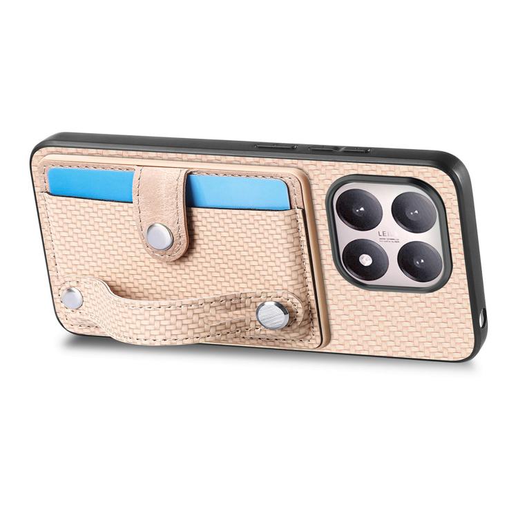 For Xiaomi 15T Wristband Kickstand Card Wallet Back Phone Case with Tool Knife